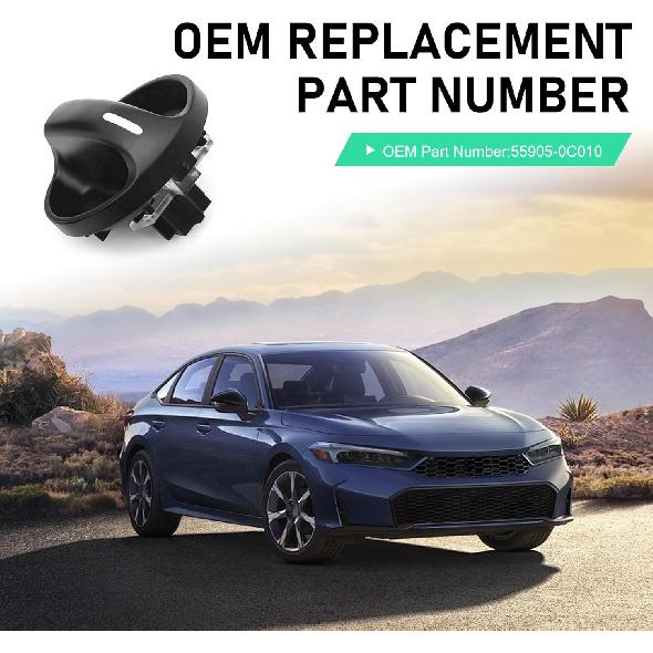 3 PCS Car Climate Control Knobs, ABS Heater Fan Control Switch Panel Knob Kit, Precise Fit Replacement OEM# 55905-0C010, Compatible with 2000 2001