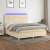 VidaXL Slat Bed Base with Mattress and LEDs, Upholstered Bed, Double Bed, Adult Bedroom Interior Bed, 3135610