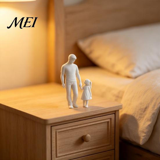 Long-lasting Home Ornament Father and Daughter Figurines, Dad Statues Warm Hand-Holding Design, Hand-holding Gift Sculpted Handmade Figures Gifts for