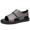 Модные летние британские мужские сандалии Классический деловой ретро-стиль Повседневная офисная обувь для джентльмена для отдыха, туризма и ходьбы, кожаная