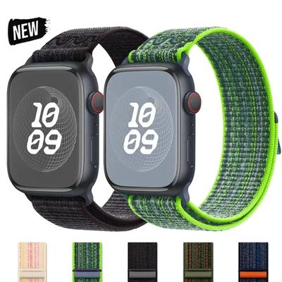Спортивный ремешок из нейлоновой петли для Apple Watch Band 49 мм Браслет для iWatch 10 9 8 7 6 5 SE Ultra 2 45 мм 44 мм 41 мм 42 мм 38 ремешок для часов