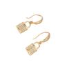Fashion Lock Shape Dangle Earrings for Women 2025 New Golden Zirconia Drop Earring Statement Party Jewelry Accessories