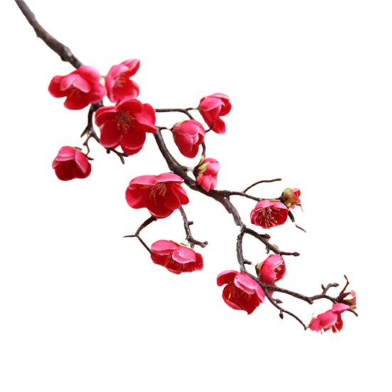 Artificial Flower Exquisite Non-fading Cloth Vivid Simulation Plum Blossom for Wedding