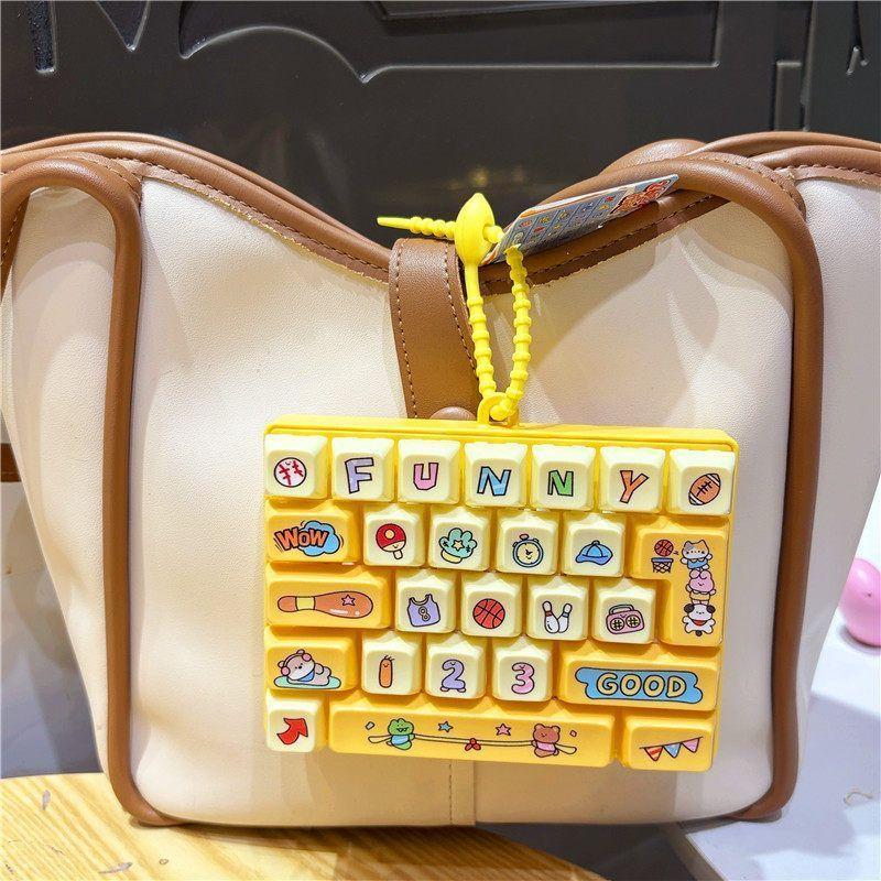 Новый 26-клавишный Keyboard Toy для снятия стресса Брелок Фигурка Милый Креативный Подарок Студенту Детям на День Рождения Маленький Подвеска Украшение