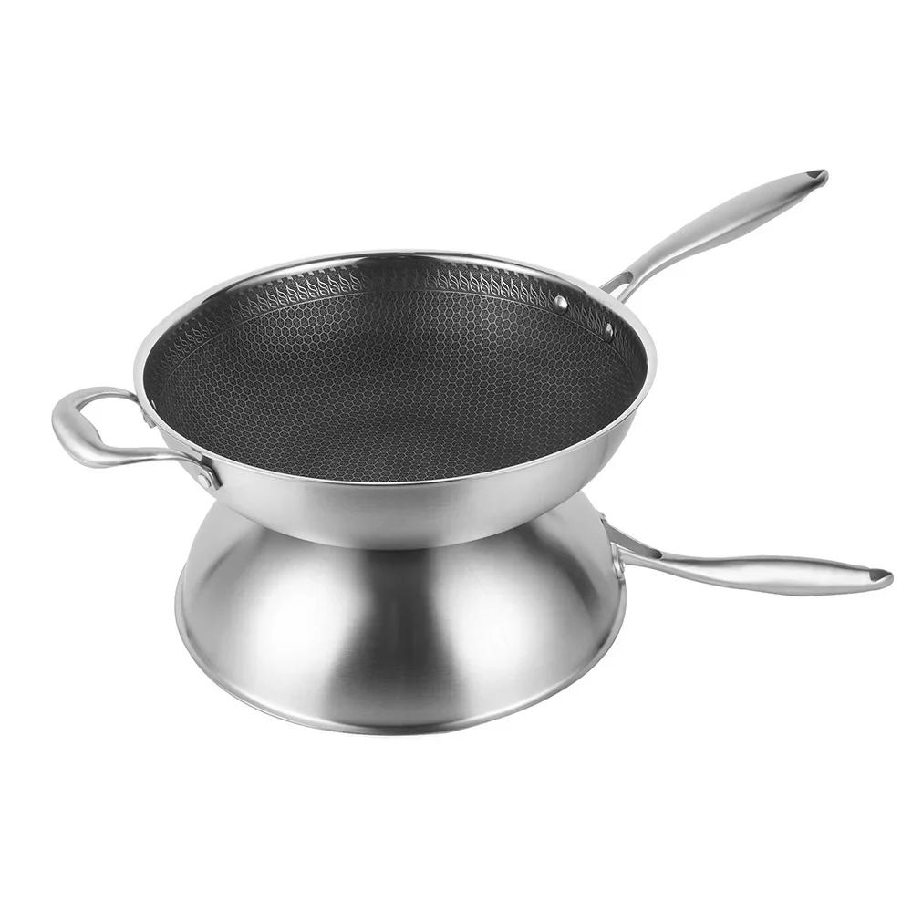 2022 New China Induction Cooker Honeycomb Stainless Steel Wok