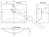 Rietti Bathroom Vanity with Lamellae Panel, Sink, Faucet & Siphon Kit