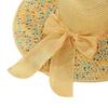 Summer big-brimmed beach hat, children's bow, seaside vacation sunscreen visor, hot-selling foldable straw hat