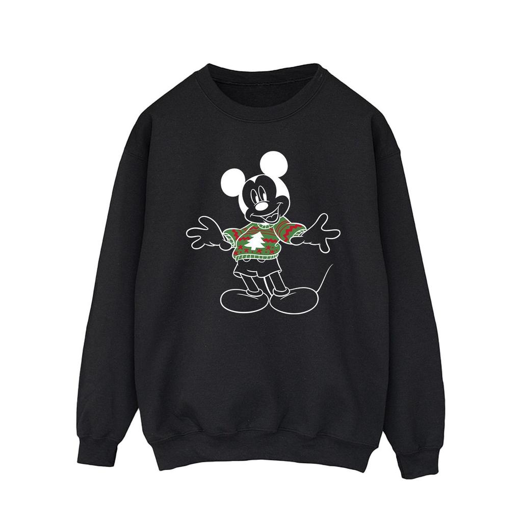 Disney Mens Mickey Mouse Xmas Jumper Sweatshirt