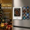 Screw Free Mold Rotating Luminescent NFC New Christmas Music Box Refrigerator Sticker Magnetic Holiday Decoration Gift