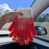 Gloves Cute Female Christmas Dew Finger Winter Festival Thickened Warm Knitted Plush Cold and Windproof Cycling Man