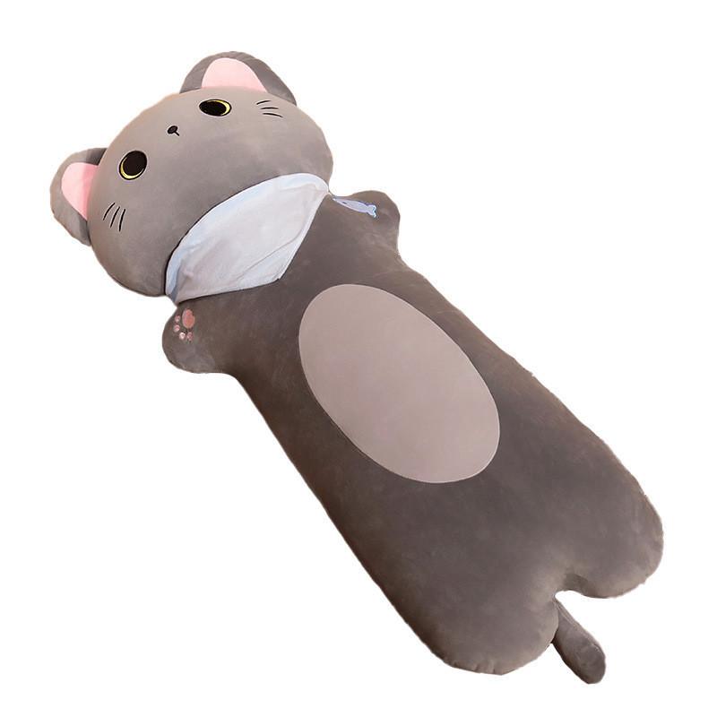 Биб Плюшевая Игрушка Кот Длинная Подушка Мультяшная Мягкая Кукла Украшение Детский Подарок Милый