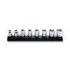 Yamashita Industrial Research Institute Koken Z-EAL 3/8" (9.5mm) Square Hexagonal Socket Rail Set (8 Pieces) RS3400MZ/8