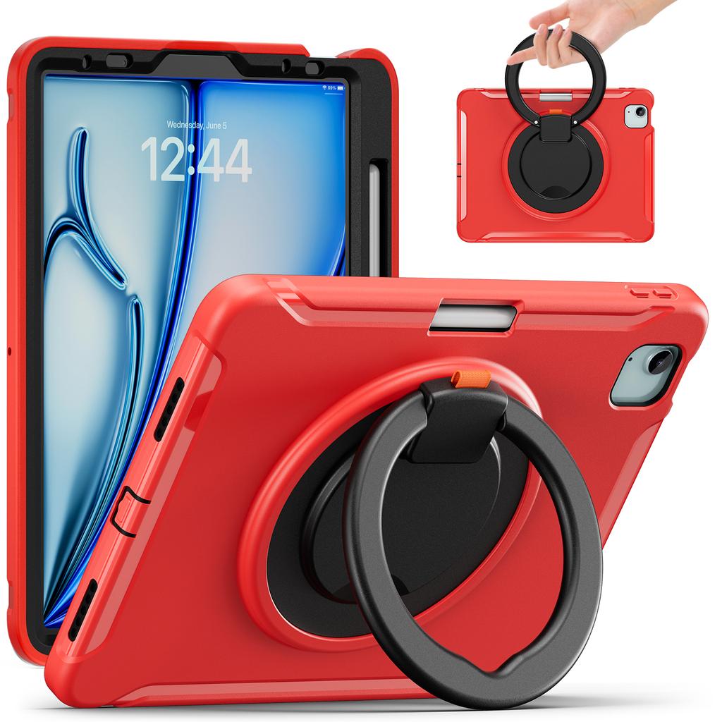 For iPad Air 11 (2025)/(2024)/Air (2022)/(2020)/Pro 11 (2022)/(2021)/(2020)/(2018) Case Kickstand Cover with Pen Slot