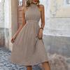 Women's Fashion Summer Spring Sleeveless High Waist Casual Dresses