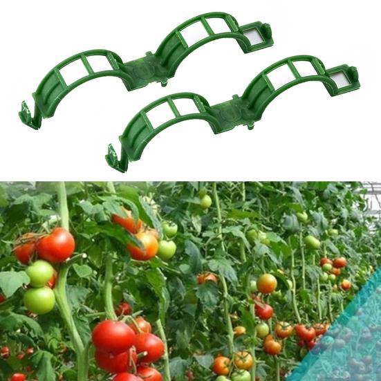 50/100 шт. зажимы для растений, простые в использовании пластиковые зажимы для поддержки растений, прозрачные зажимы для томатов, полый дизайн, зажим для поддержки стебля