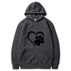 2025 spring and autumn men's black cat claw love couple shirt hooded sweater direct supply one piece hair