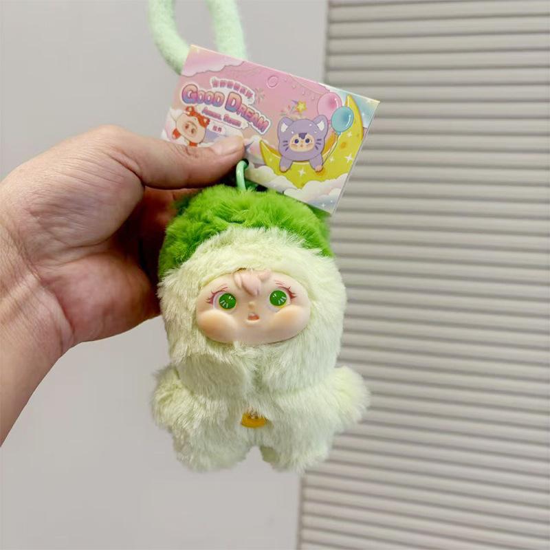 Cute Animal Sugar Face Plush Doll Keychain Creative Bag Pendant Car Key Ring Ornament Soft Stuffed Toy Gift