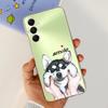 Чехол для Samsung Galaxy A05s SM-A057F Милый мультяшный чехол с кошкой Прозрачный силиконовый чехол для телефона для Samsung A05s A 05s Мягкий бампер