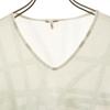 Hermes Made In Italy Long Sleeve V Neck Cut M White Women Used