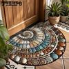 Nordic Half Circle Floor Mat Home Entrance Door Mat Wear Resistant and Dirty Foot Mat Outdoor Floor Mat