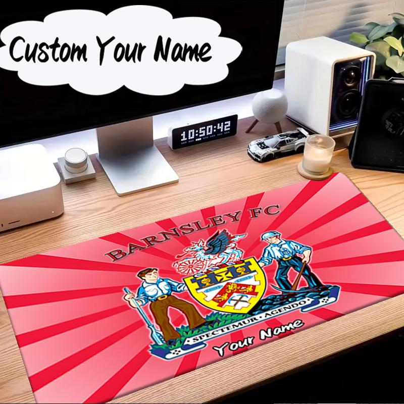 Custom Name Mouse pad Barnsley Crest Design Mouse Pad Desk Mat, Non-Slip Rubber Backer Pad For Computer Notebook Gaming Mouse Pad Birthday Gift