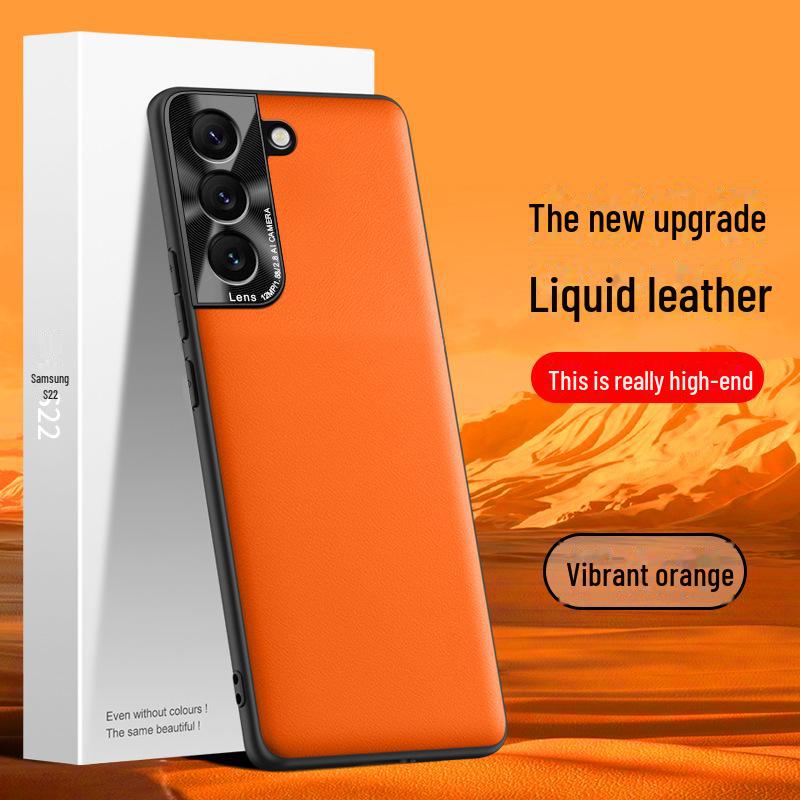 Чехол Samsung S22 Liquid Leather с защитой от падений и обрастания