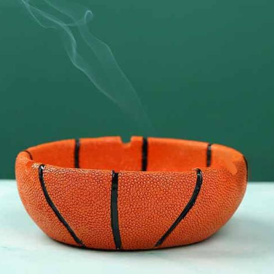 Basketball Ashtray Heat-resistant Heavy Duty Resin Football Ash Holder Portable Travel Home Office Outdoor Ash Storage Tray