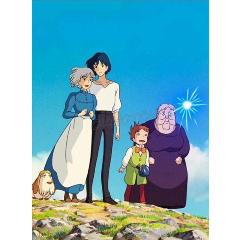 5D DIY Алмазная картина Романтические персонажи аниме Алмазная вышивка Набор для вышивки крестом Полный горный хрусталь Мозаика Домашний декор