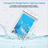 10 Pieces Waterproof Plastic Card Holder Transparent Badge Name Tag Pre-punched Cardholder with Resealable Zip