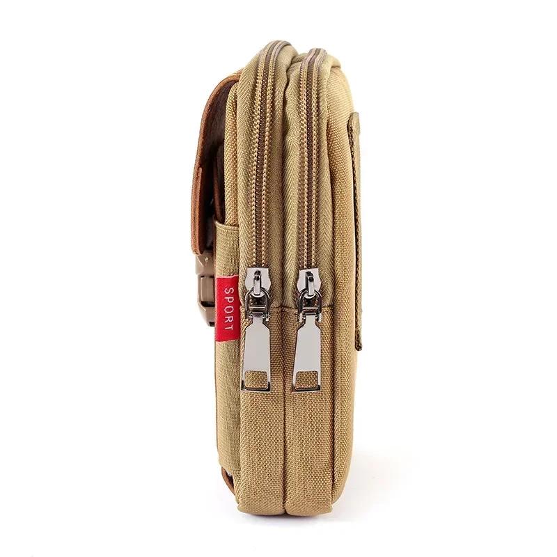 Универсальная холщовая водонепроницаемая сумка для мобильного телефона Samsung/iPhone/Huawei/HTC/LG/Xiaomi, чехол-кошелек на пояс, чехол для монет