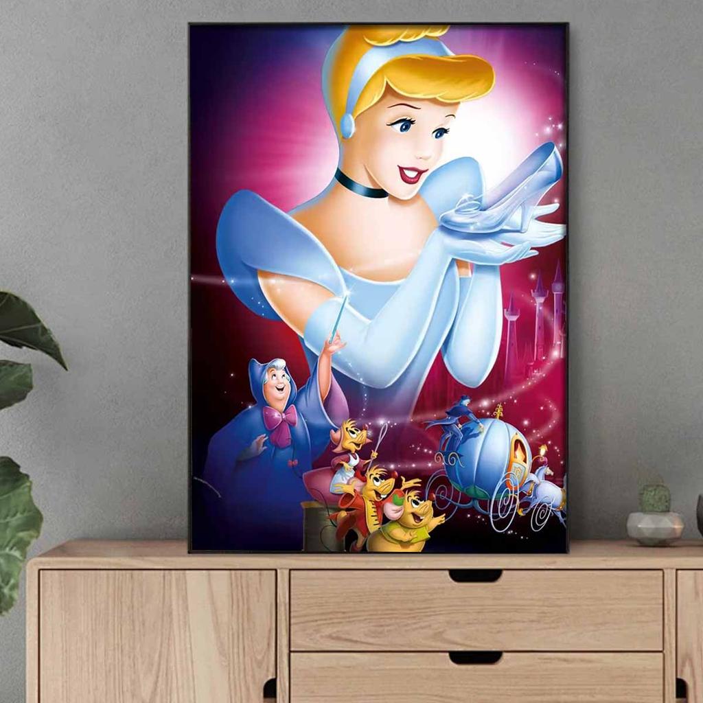 DIY Diamond Painting Crystal Shoes and The Princess Cross Stitch Kit Mosaic Art Diamond Painting Full Circle Diamond Home Decoration