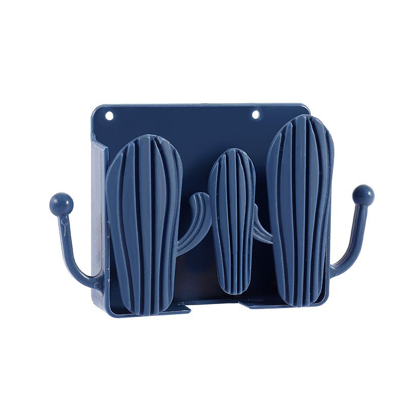 Cactus Storage Rack Paste Mobile Phone Charging Holder Bracket Keyring Wall Mount Stand Practical Wall Shelf Hotel Universal