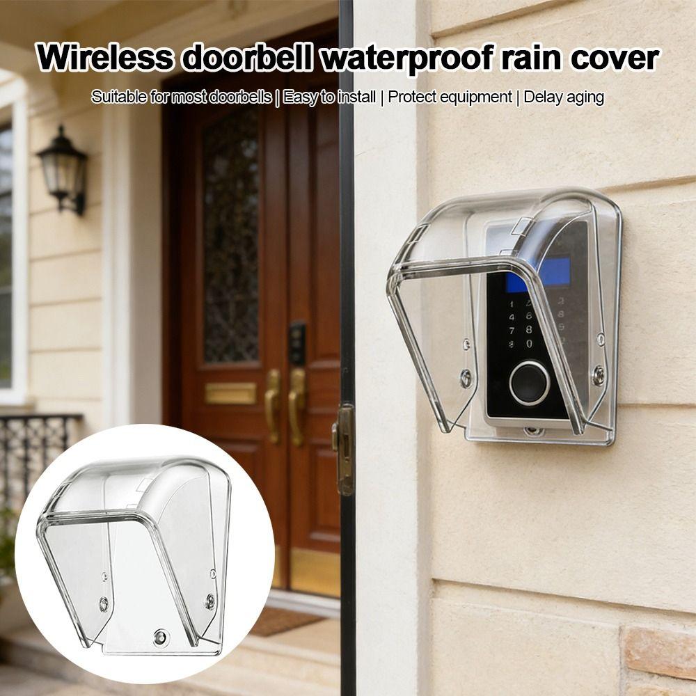 Waterproof Ring Doorbell Cover Transparent Wireless Doorbell Cover Doorbell Rain Cover Outdoor Use