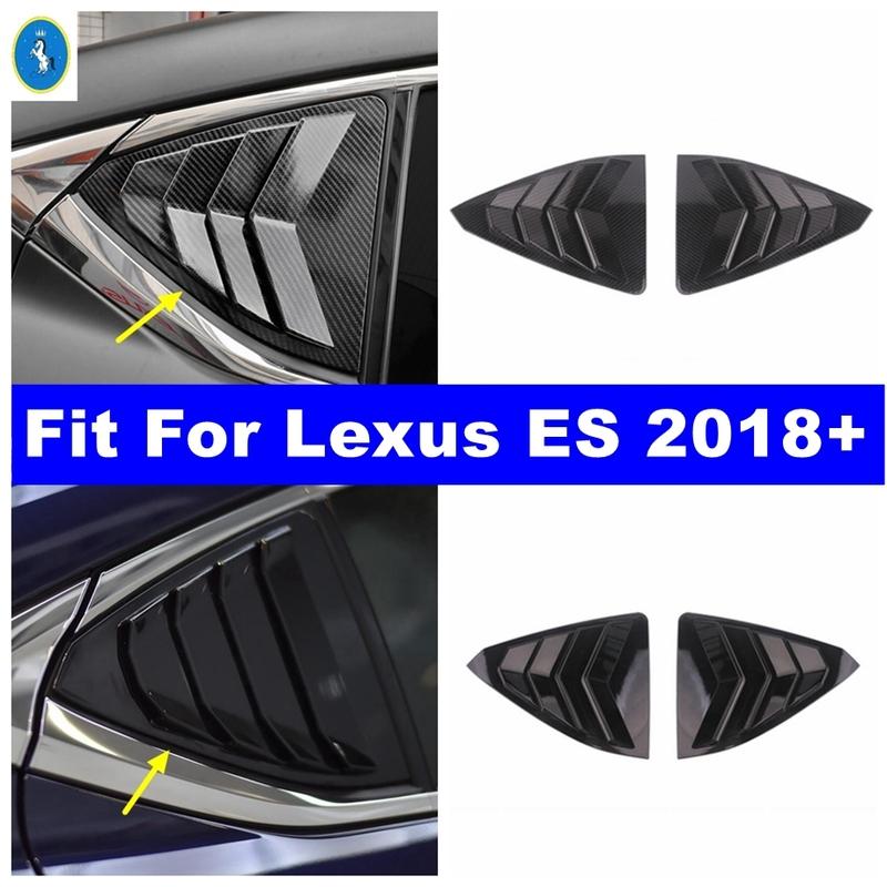 Carbon Fiber Car Side Rear Window Scoop Shutter Louver Vent Decor Panel Cover Trim For Lexus ES 2018 - 2025 Exterior Accessories