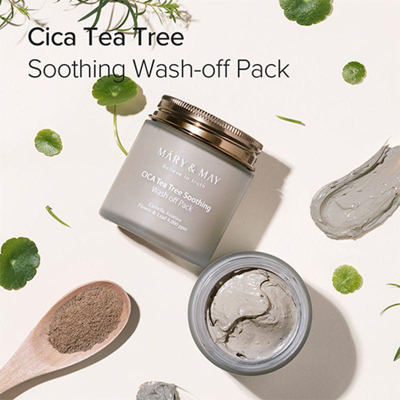 Mary&May Успокаивающая смываемая маска CICA TeaTree 125 г
