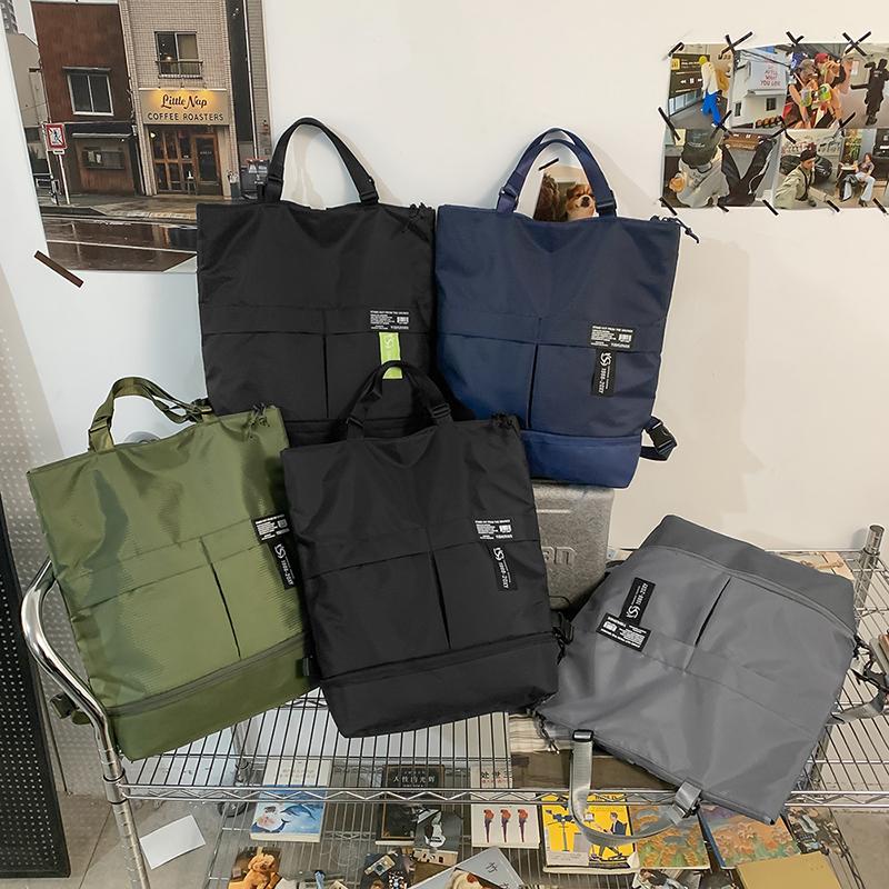 Dual-Use Backpack Men's And Women's Large Capacity Shoulder Tote Bag Handbag Lightweight Travel Backpack With Shoe Bin