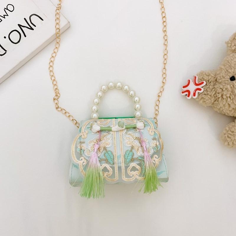 Breathable Stylish Pu Material Shoulder Bag For Kids With Geometric Pattern Design