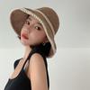 NEW Women's Summer Bucket Folding Straw Hat Panamas UV Protection Sun Visor Pearl Hat Seaside Beach Hat Tide Summer Hats