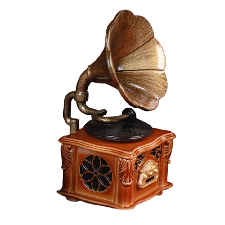 Детализированный миниатюрный фонограф для кукольных домиков, дисплей, улучшает аксессуары для ролевых игр в гостиной