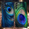 Чехол с перьями павлина для Samsung Galaxy S24 S23 S22 S20 S21 FE Ultra S24 S23 S10 S10E S9 S8 Plus 5G Силиконовый чехол для телефона Capas