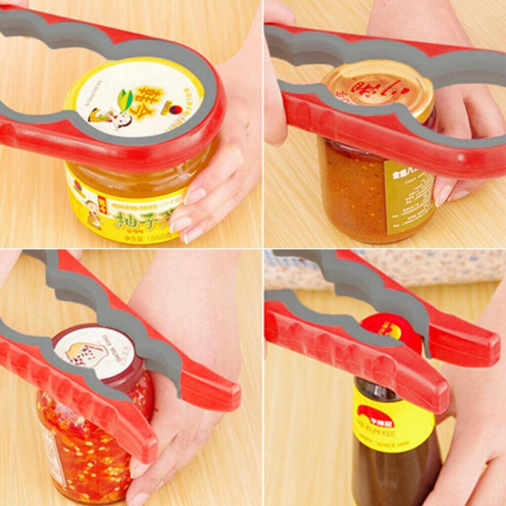 Jar Opener Set 4 In 1 Rubber Jar And Lid Open Grip Easy Multifunctional Kitchen Tool For Elderly Hand Arthritis