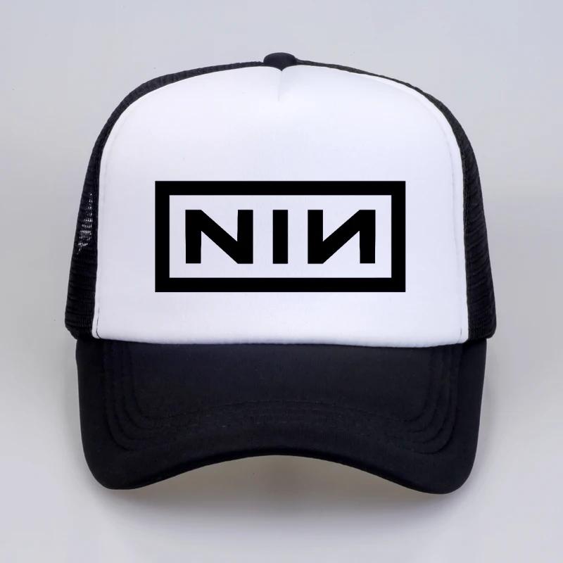 rock Nine Inch Nails Baseball Cap Unisex Women print letter hats Cool summer Mesh Net Trucker Cap Dad Hat