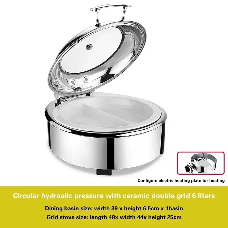 Электрическая изоляционная печь для гостиничного завтрака Плита для шведского стола с квадратной столешницей Гидравлическая плита для шведского стола из нержавеющей стали