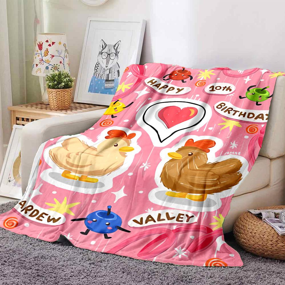 1pc Blanket - game Stardew Valley Print Design,Lightweight Blanket for Sofa,Bed- Soft &Warm,Gift for All Seasons