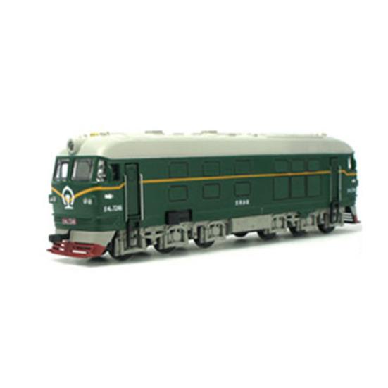 Retro Diecast Dongfeng Locomotive Train Pull Back with LED Sound Kids Toy