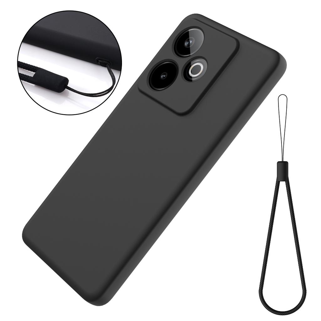 Для Realme GT 7T 5G/Realme GT 7 5G Чехол из жидкого силикона Задняя крышка телефона с ремешком для руки
