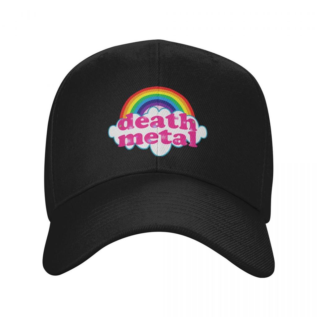 Custom Fashion Unisex Rainbow Rock Music Death Metal Baseball Cap Adult Adjustable Dad Hat for Unisex Sun Protection Snapback Hats