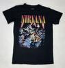 Nirvana Unplugged Graphic T-shirt Women Small Black Music Merch