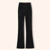 Women's High-Waist Plush Flared Cropped Pants