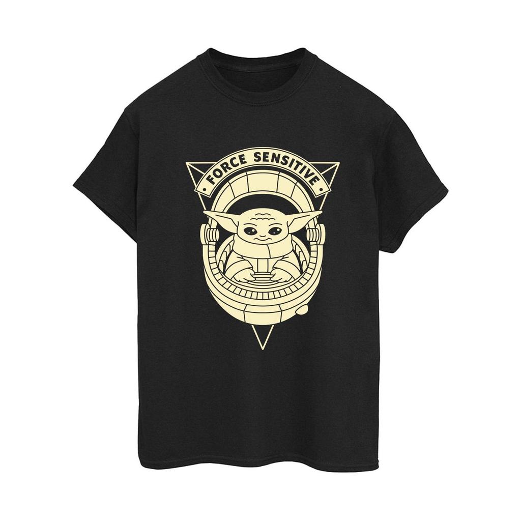 Star Wars Womens/Ladies The Mandalorian Grogu Force Sensitive Cotton Boyfriend T-Shirt